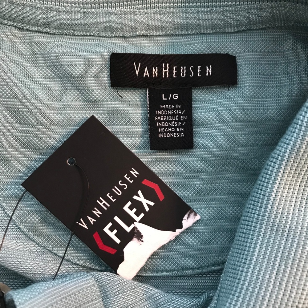 NEW Van Heusen Luxe Touch Polo Shirt Sz Large - Picture 3 of 6